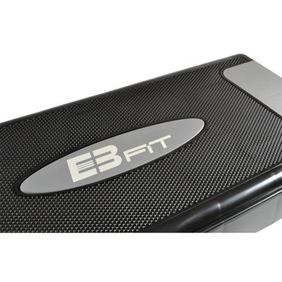 Platformë aerobie Eb Fit Step, 70 cm, lartësi e rregullueshme, gri e zezë