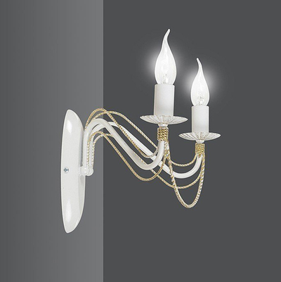 Applik tjetër muror EMIBIG LIGHTING Tori, 2 llampa, stil llambadar, i bardhë