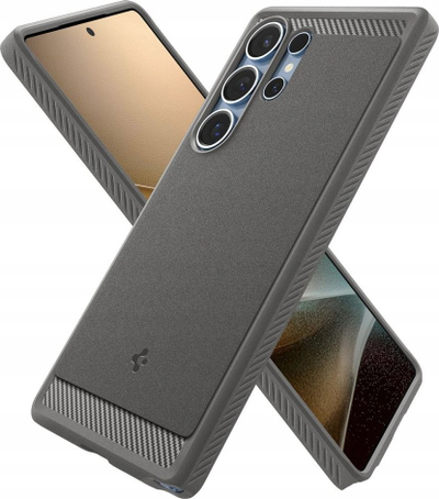 Kapak telefoni Spigen Rugged Armor MagSafe, Samsung Galaxy S25 Ultra, Marble Gray