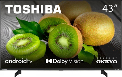 TV LED Toshiba 43UA5D63DG, 43", 4K UHD me Android TV, i zi