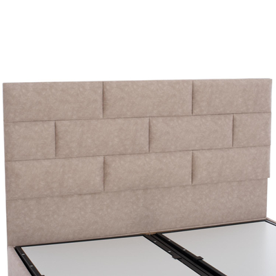 Shtrat SOLEDAD, stof NUBUCK, me hapësirë magazinimi, 160×200 cm (HM627.22), bezhë