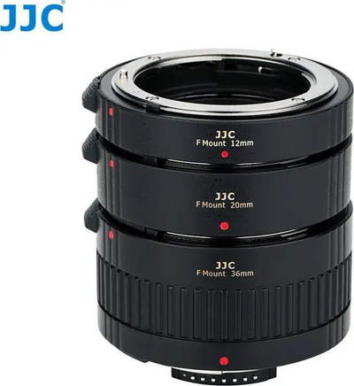 Set unazash makro JJC, 12mm 20mm 36mm, për Nikon AF SLR, metal