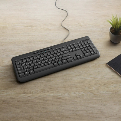 Tastierë Microsoft Wired Keyboard 600, me kabllo, USB, e zezë