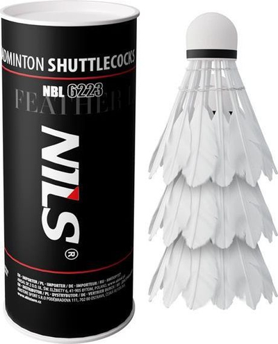 Topa badmintonit NILS Extreme NBL6223, LED, 3 copë, të bardhë
