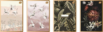 Fletore Interdruk Metallic Satin Gold, 10 copë, 80 fletë A5, me katrorë, shumëngjyrëshe