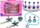 Set aksesionesh princeshë për vajza Little Princess, kurorë vathë varëse unazë kapëse flokësh, rozë dhe blu