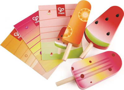 Set lodrash akullore Hape Popsicles, 6 copë, shumëngjyrëshe