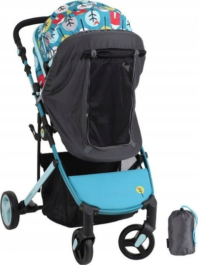 Mbulesë karroce Littlelife Car Seat Blackout, mbrojtje nga dielli, rrjetë ajrosje, gri e errët