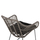 Karrige metali εξteriøre HM5300.10, wicker gri, jastëk poliesteri, e zezë