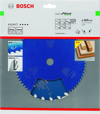 Fletë sharre rrethore Bosch Expert for Wood 2608644025, 165mm, 24 dhëmbë, metal