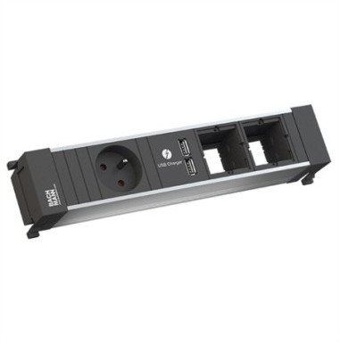 Listelë rryme Bachmann Power Frame 916.0628, prizë CEE 7/3, prizë CEE 7/5, argjendtë