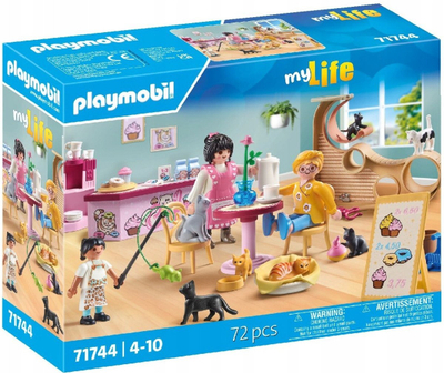 Set lojërash Playmobil 71744 Cat Cafe, 72 pjesë, 4-10 vjeç, shumëngjyrësh