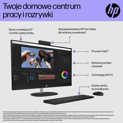 Kompjuter All in One HP 27 AiO 27-cr0224nw, Intel Core i5, 27" FHD, 16GB RAM, 512GB SSD, i bardhë