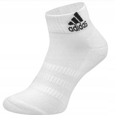 Çorape sportive Adidas Cushioned Sportswear IC1281, 3 palë, te kyçi i këmbës, të bardha, gri edhe të zeza