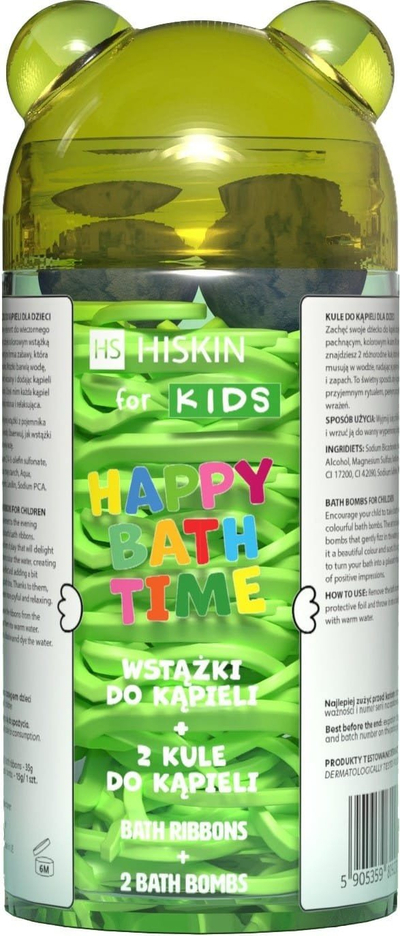 Set banjo për kalamaj Hiskin Kids Happy Bath Time, bomba banjo, 2 toptha sfungjeri, shumëngjyrësh