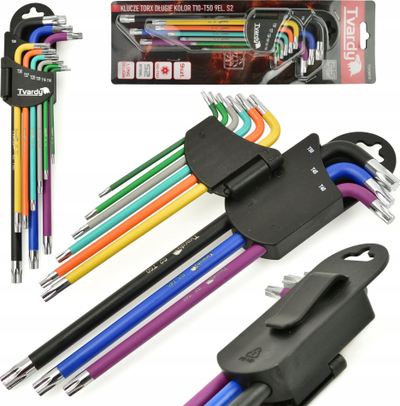 Set çelësa inbus Long, HEX 1.5–10mm, 9 pjesë, shumëngjyrësh
