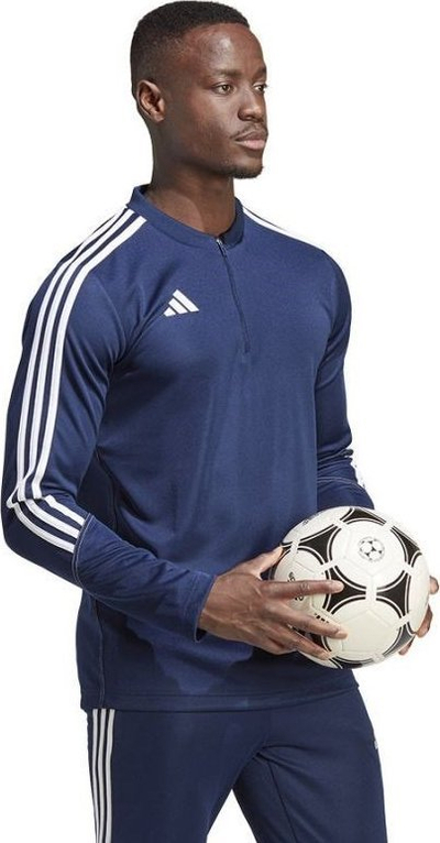 Bluzë sportive Adidas Tiro 23 Training Top M HZ0174, gjysmë zinxhir, AEROREADY, e zezë