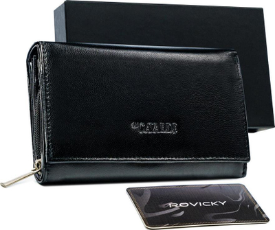 Portofol lëkure për goca Cavaldi RD-21-GCL-0788, RFID, i zi
