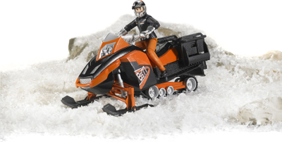 Lodër motoçikletë bore Bruder Snowmobile, me shofer, me aksesorë, shumëngjyrëshe