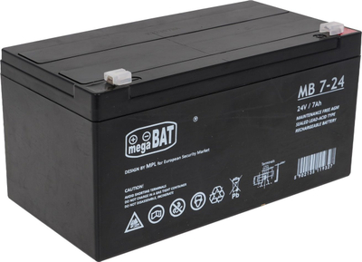 Bateri MEGABAT VRLA MB 7-24, 12V, 7Ah, gri