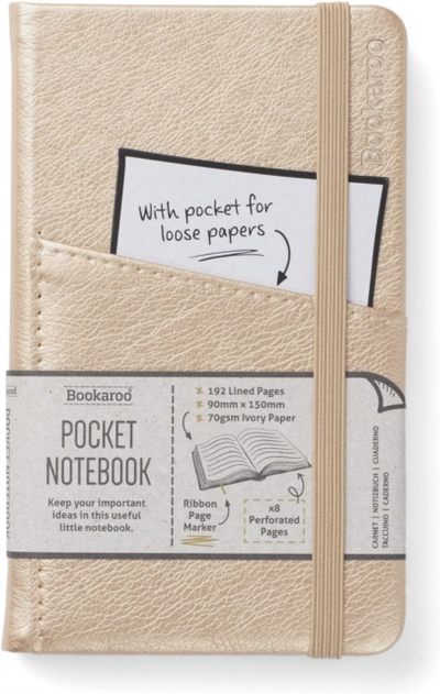 Bookaroo Pocket Notebook (a6) Journal Gold