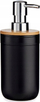 Dozator sapuni pa markë Bamboo, 350 ml, bambu dhe polipropilen, i zi kafe