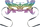 Maskë dekorative Rainbow Butterfly, dizajn openwork, shumëngjyrëshe