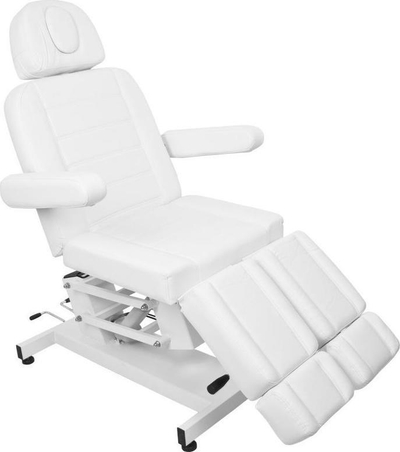 Karrige elektrike estetike Azzurro 706 Pedi 1 Strong, me rregullim me motor, e bardhë