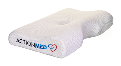 Jastëk ortopedik ActionMed ANATOMICAL MED PILLOW, anatomik, me mbështetje për qafën, i bardhë