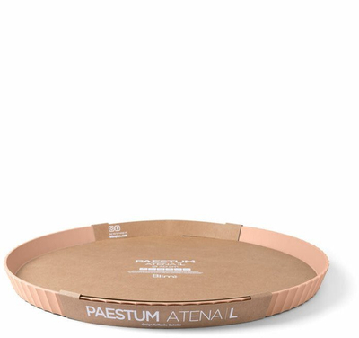 Tabaka rrumbullake plastike, 40 cm, rozë mat