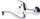 Rubinet lavamani për mur Perfexim Irys, gryka 22 cm, krom