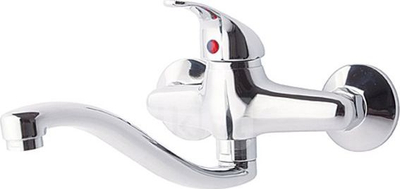 Rubinet lavamani për mur Perfexim Irys, gryka 22 cm, krom