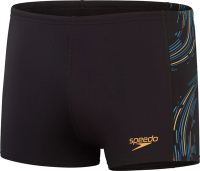 Rroba banje për çuna Speedo Tech Panel Aquashort, Endurance+, të zeza me portokalli