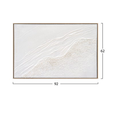 Pikturë muri Sediment 92x4,5x62Hcm (HM4555), bezhë/ bardhë