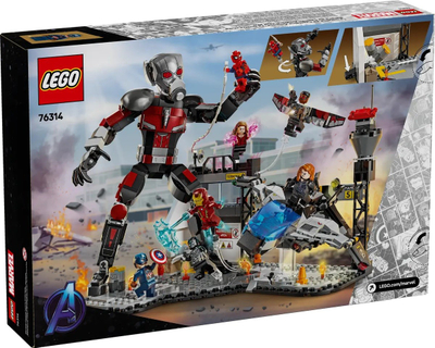 Set ndërtimi LEGO Marvel Captain America Civil War 76314, 9 figurina, mbi 10 vjeç