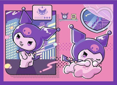 Puzzle Trefl 4 në 1, Hello Kitty Kuromi, 70 copa, shumëngjyrësh