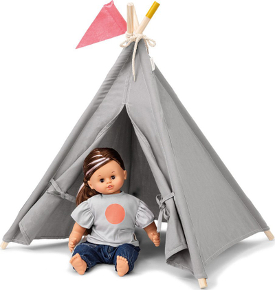 Çadër loje për kukulla Micki Skrallan Play Teepee, dru dhe pambuk, për kalamaj 3+