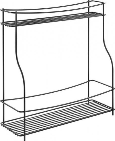 Raft për erëza Metaltex Balsamic, 2 kate, metal, i zi