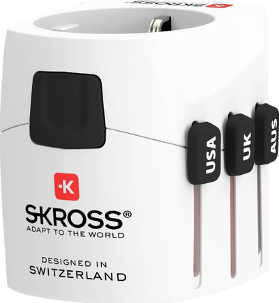 Adapter udhëtimi Skross PRO Light World, universal, i bardhë
