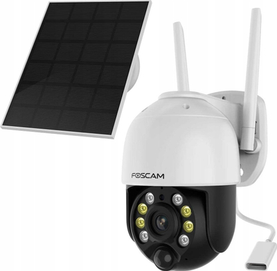 Kamerë sigurie Foscam B4, 4MP, IP WiFi, me panel diell, e bardhë