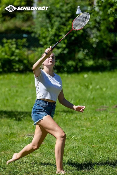 Set badminton Schildkrot 4 Player, 4 raketa, çelik, shumëngjyrësh