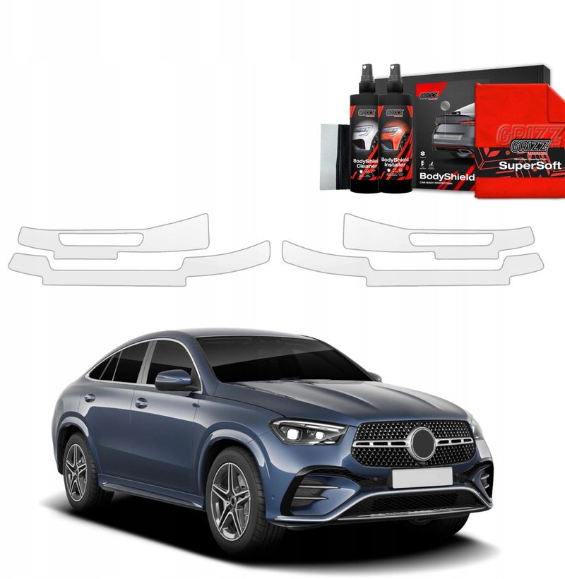 Foli mbrojtëse pragjesh GrizzProtector 4in1, Mercedes GLE 450d 2023-2026, transparente