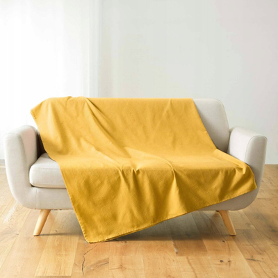 Mbulesë dekorative Lightweight Throw, 180x220 cm, pambuk poliester, njëngjyrëshe