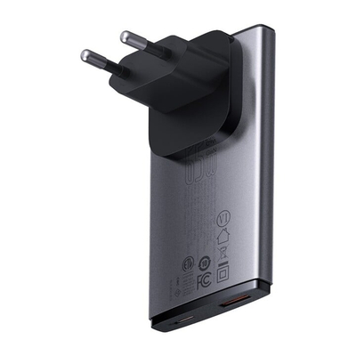 Karikues Baseus GAN5 Pro, USB-A, USB-C, 65W, i hirtë