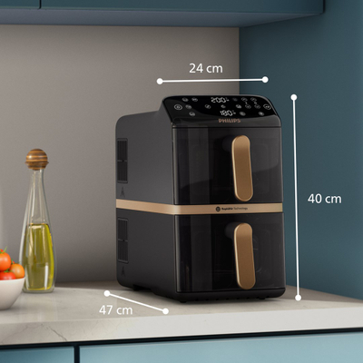 Frityrë me ajër Philips 4000 Series NA462/70, 10L, 2750W, RapidAir, e zezë