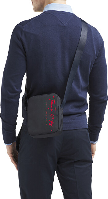 Çantë krahu Tommy Hilfiger Mini Reporter AM0AM06393CJM, e kaltër