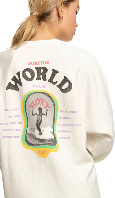 Duks Roxy BREAKING WAVESB Oversized Fit, bezhë