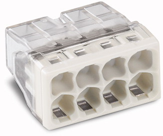 Lidhës elektrik Wago 2273-208, kompakt, 8 përçues, transparent gri i çelët