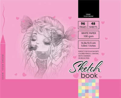 Sketchbook TW FRESH, 148x105mm, 96 faqe, letra 100g