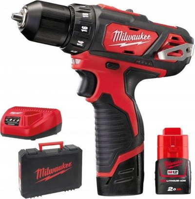 Stërvitëse vidhosëse Milwaukee M12 BPD-202C, 12V, 2x bateri 2Ah